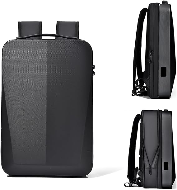 Slim Hard Shell Laptop Backpack with USB Charging Port, Lightweight Laptop Rucksack For 15.6 inch,Waterproof Business Work backpack For Men Women Casual Travel