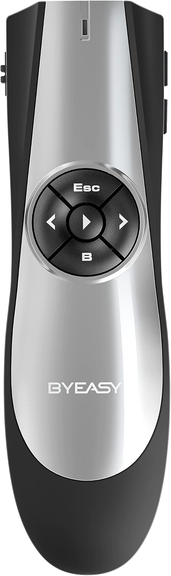 BYEASY Presentation Clicker for Powerpoint, Wireless Presenter Remote Control with Volume Control for Teaching Presentations Speech School Assemblies and etc - Green Laser