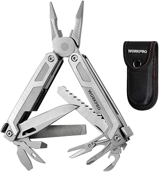 WORKPRO WP382008 16 in 1 Çok Fonksiyonlu Profesyonel Pense Seti, Paslanmaz Çelik, Taşıma Kılıfı Dahil