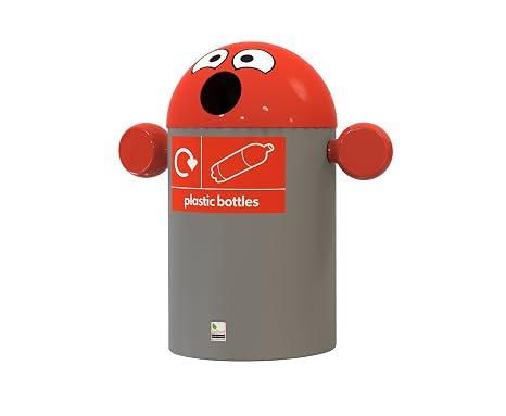 Best Buddy Recycling Bin 84 Litres Red Plastic Bottles