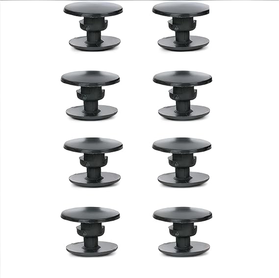 8 Pcs Black Replacement Rivets Button,Plastic Rivets,Plastic Shoes Strap Button,Waterproof, Easy Fix, No Tools Needed,for Beach Shoes,Sandals, Flip Flops, DIY Repair, Men Women Kids (Black)
