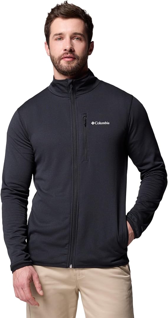 Columbia Essential Hike Grid Fleece Full Zip, Men's Zip Fleece Jacket