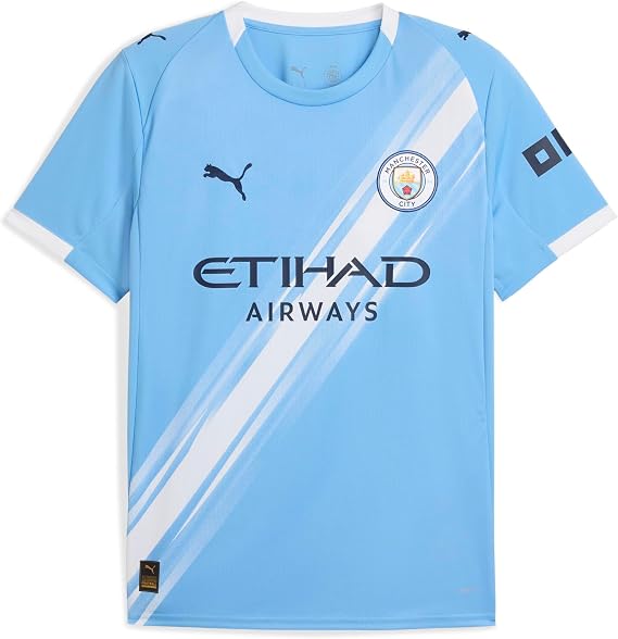 PUMA Manchester City FC Men's Home Jersey 25/26, Blue (Team Light Blue x White), XL