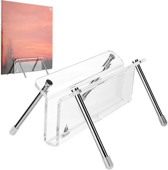 Record Player Storage - Record Album Holder, Record Player Holder | Clear Album Protective Sleeve Covers, Acrylic Record Album Holder Stand, Acrylic Album Storage Stand for Record Book Figure Display