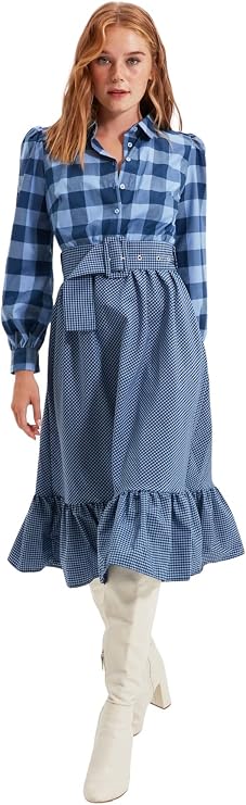 Trendyol Dress - Brown - Midi