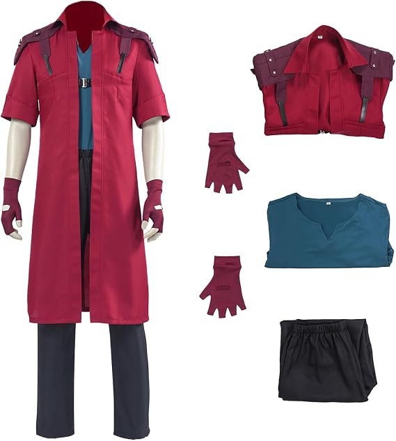 Dante コスチューム 悪魔 コスプレ クライレッド トレンチコート ジャケット 手袋 衣装 アニメ DMC 悪魔スーツ 大人用
