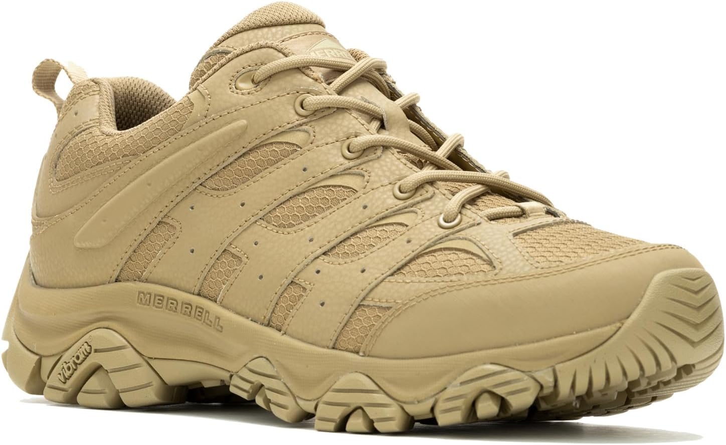 Merrell メンズ モアブ 3 ロー タクティカル ワークシューズ, ダークコヨーテ, 9 Wide