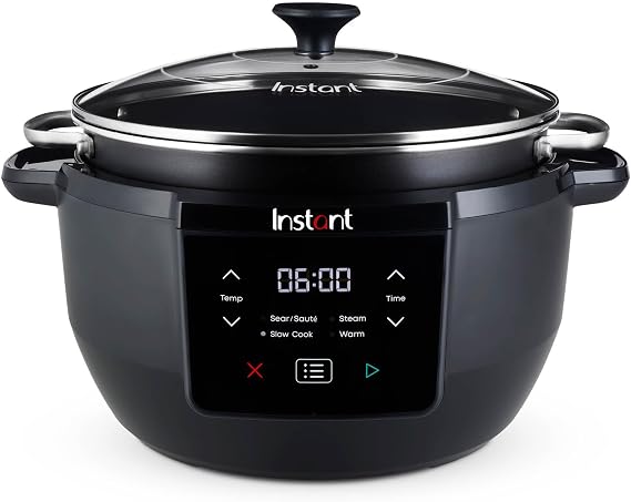 Instant Pot Superior Slow Cooker/Slow Cooker, 7.1L Multi Cooker / 4 Cooking Functions (Slow Cooking, Frying, Steaming and Keeping Hot Function) Dishwasher Safe - 800W