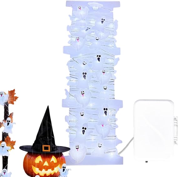 Halloween Ghost Light String 5M Waterproof Decorative Party Favors