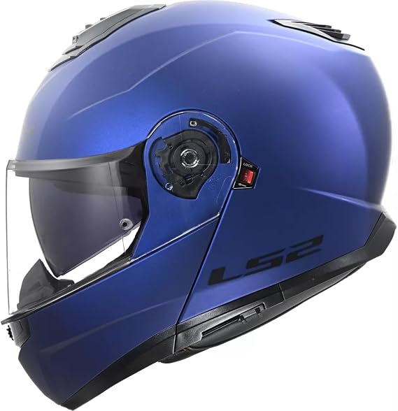 LS2 FF908 STROBE II Modular Flip Front Motorcycle Helmet. Matt Navy Blue - (M) 57-58 cm