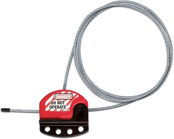 Master Lock S806 Adjustable Safety Cable for Mechanical Lockout, Length 1,80 m