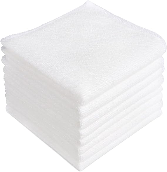 AIDEA Microfibre Cleaning Cloths 8 Units, Multifunctional Reusable Cleaning Towels, Washable Cleaning Cloths Without Streaks No Lint for Home, Kitchen, Car, Windows 29 x 29 cm