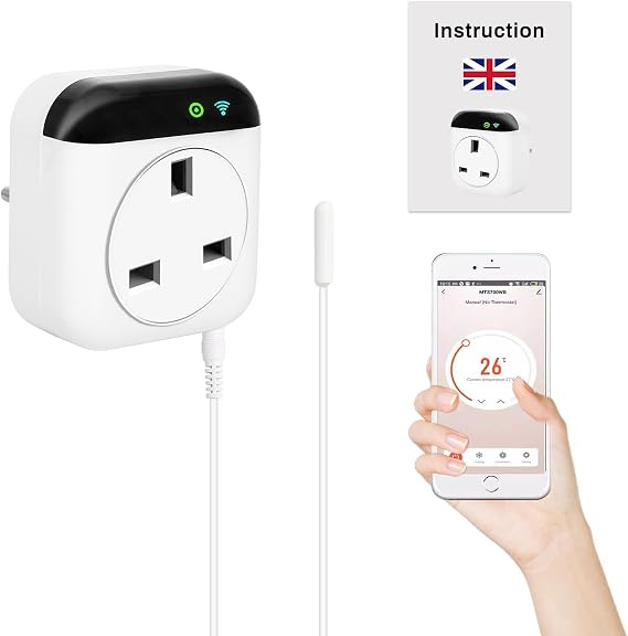WiFi Thermostat Plug Socket 10A Programmable Wireless Controller