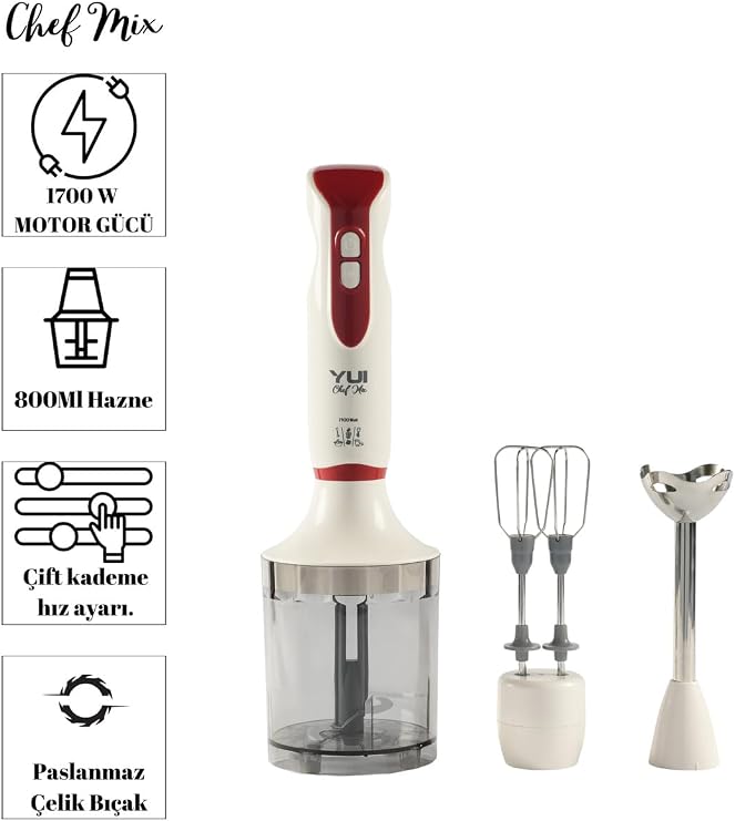 Yui M52 1700 Watt Midi Blender Seti