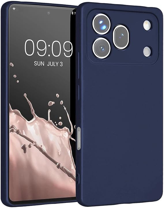 Microsonic Matte Silicone Honor 600 Pro 5G için Kılıf Lacivert [Honor 600 Pro 5G ile Uyumlu Kılıf - Lacivert]