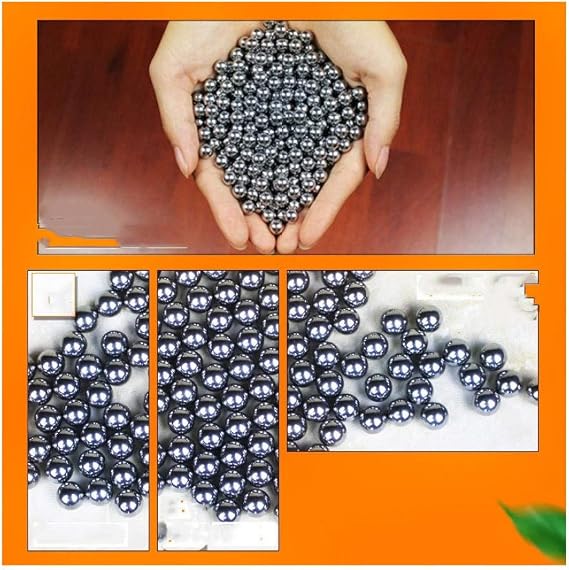 Standard precision steel balls, for adults only, one kilo pack, many models.-9mm