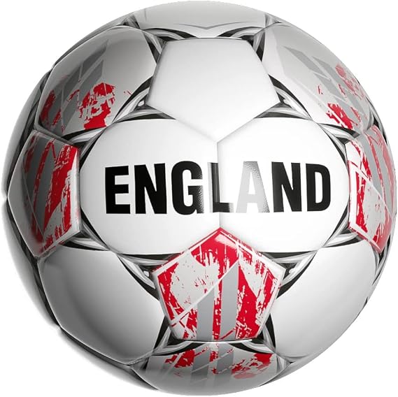 Derbystar England V22 football white grey red 5