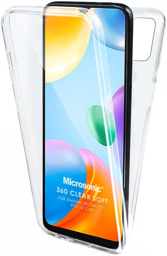 Microsonic Xiaomi Redmi 13C Kılıf 6 tarafı tam full koruma 360 Clear Soft Şeffaf [Redmi 13C ile Uyumlu Kılıf - Şeffaf]
