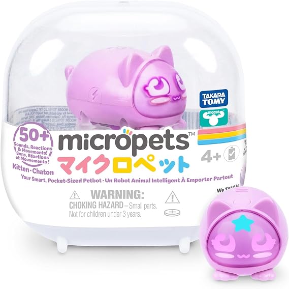 Kitten Interactive Electronic Robot Pet, 50+ Reactions