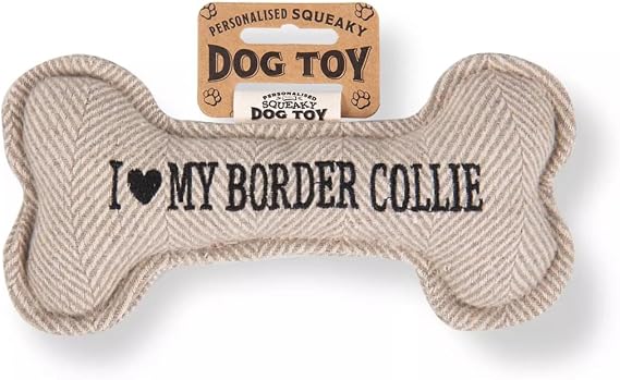 History & Heraldry Squeaky Dog Toy (I my Border Collie)