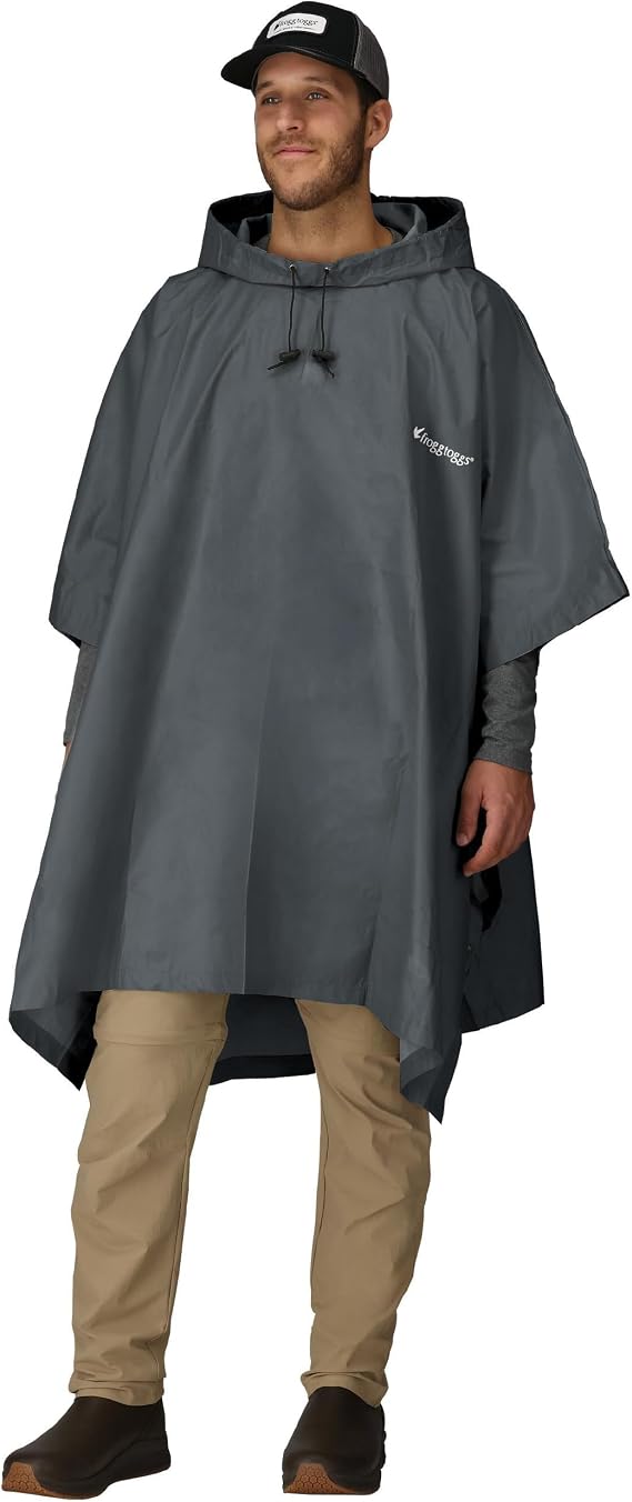 FROGG TOGGS Ultra-lite2 Waterproof Breathable Rain Poncho, Adult and Youth Sizes