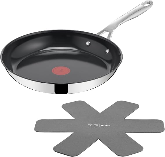 Tefal Jamie Oliver by Direct Cook 28cm Frying Pan with Pan Protector Ceramic non-stick surface durable seal thermal signal for all types of cookers oven-safe stainless steel