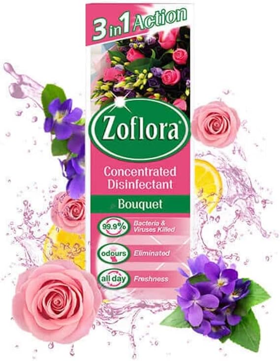 Zoflora Concentrated Disinfectant Liquid, Bouquet Scent, 500ml