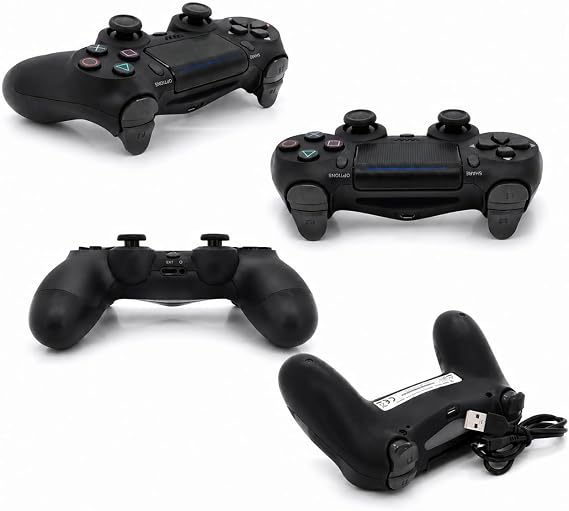Kablosuz Oyun Kolu PS4 ve PC ile Uyumlu, Siyah, mavi kırmızı veya desenli, Çift Titreşim, USB Şarj Kablosu Dahil (Model taleplerinizi satıcıya sor kısmından iletebilirsiniz)