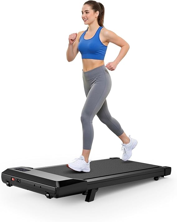 Superun Raceable 6% Incline Walking Pad, 6/12km/h Foldable Treadmill