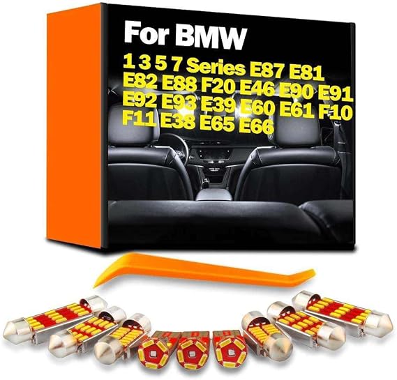 Bmw 1 3 5 7シリーズ E87 E81 E82 E88 F20 E46 E90 E91 E92 E93 E39 E60 E61 F10 F11 E38 E65 E66用 Ledインテリアルーフライトキット