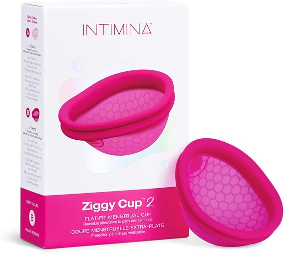 INTIMINA Ziggy Cup 2: Ultra-Thin Reusable Menstrual Disc with Extra Flat Design, Reusable Menstrual Cup, (Size B)