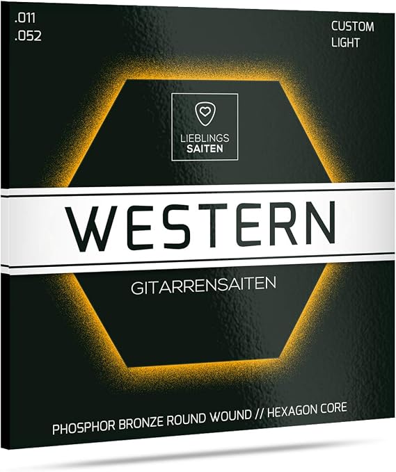 Steel Acoustic Guitar String Set Phosphor Bronze Strings for Western and Acoustic Guitars Set of 6 Strings