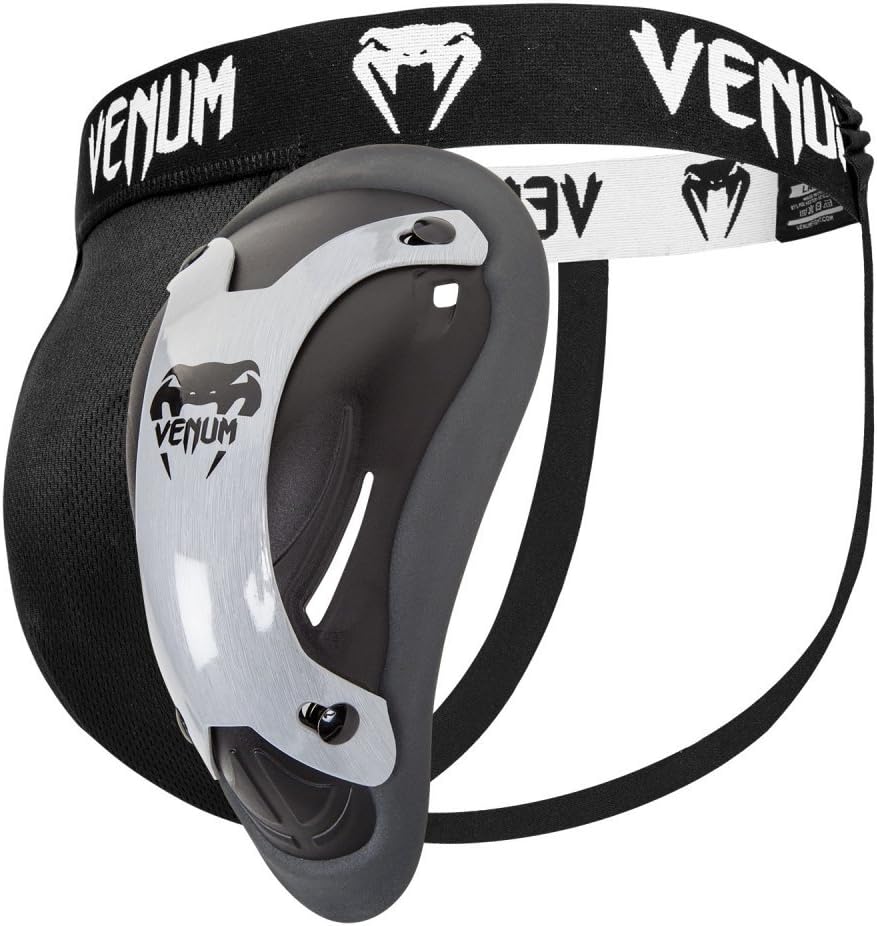 Venum Challenger Adult Groin Guard - Silver Series
