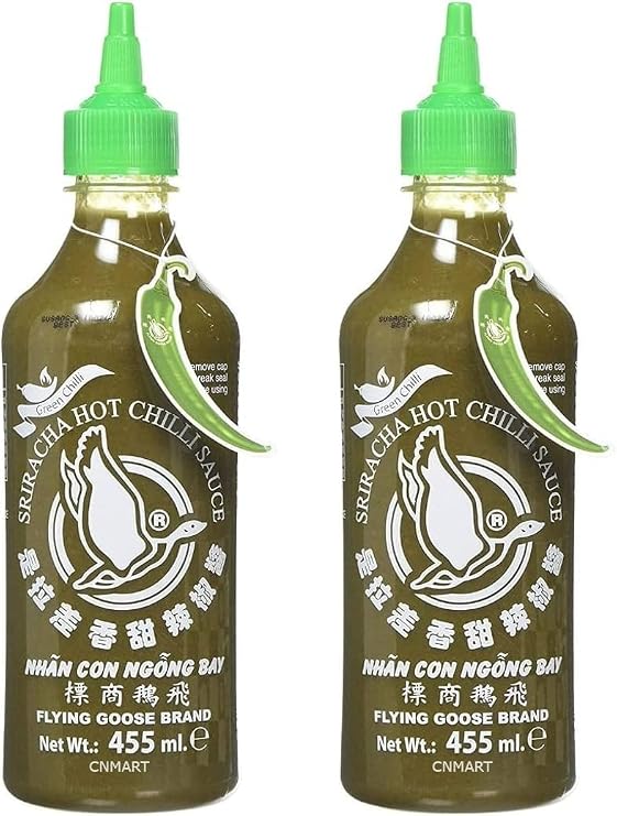 Flying Goose Green Chilli Sriracha Hot Sauce 455ml (Pack of 2) by CNMART