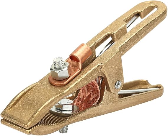 Brass Ground Welding Earth Clamps, A Shape 260/300/500A Heavy Duty Welding Crocodile Clamp for ARC TIG MIG MAG Welding (500A)