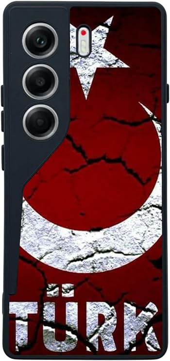 Tecno Camon 40 Uyumlu Göktürkçe Türk Yazılı, Mat Siyah, Yumuşak Silikon, Şok Emici Kapak Kılıf