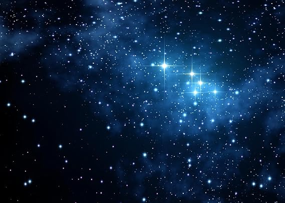 2.1x1.5m Fabric Deep Blue Night Starry Sky Galaxy Backdrop