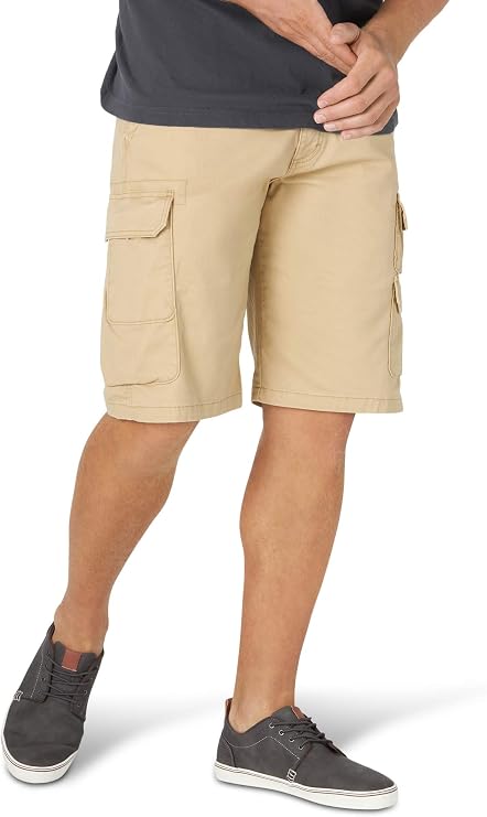 Wrangler Authentics Men's Stretch Twill Cargo Shorts Khaki