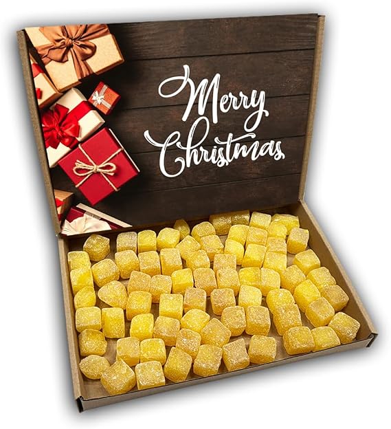 Pineapple Cubes Sweets Gift Box Hamper (RUSTIC CHRISTMAS)