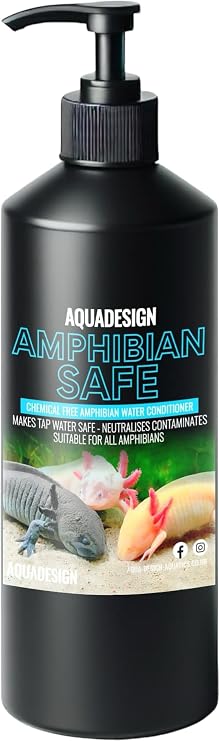 AquaDesign AMPHIBIAN SAFE 1000ml Tap Water Conditioner - Chemical Free - Axolotls Newts Frogs Salamanders