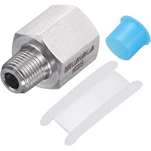 sourcing map 304 Stainless Steel Pipe Fitting Adapter, 1/4" NPT Female to 1/8" NPT Male Reducer Adapter for Industry Connecting Pipes, 1 PCS