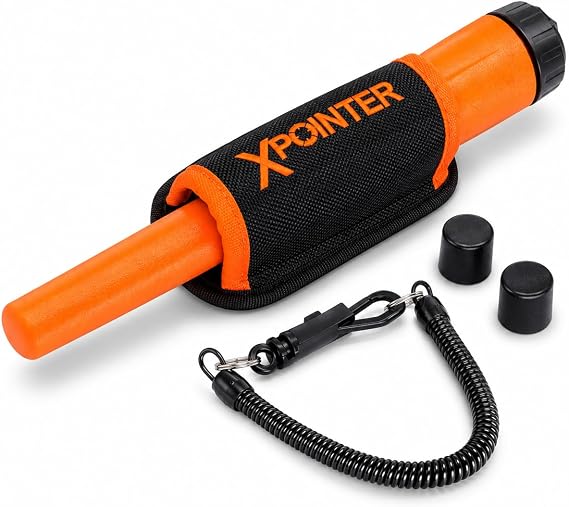 Quest X Pointer Metal Detector Pinpointer, Handheld Pulse Induction Pin Pointer, Higher Sensitivity, Great for Gold, Relics, Coins - Weatherproof (ORANGE)