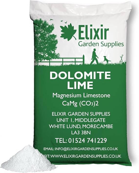 Elixir Gardens Dolomite Lime Fertiliser & Soil Improver Powder | 10kg Bag