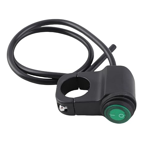 Motorcycle Handlebar Switch, Universal 22mm 12V Handlebar Switch Waterproof Motorcycle Handlebar On Off Switch Headlight Fog Light Spot Light On/Off Switch