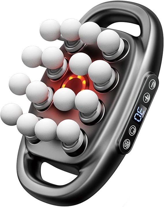 16-Head deep Tissue Massage Gun,with 30 Massage speeds and 3 Modes Muscle Massage Gun Massager, Silent Handheld Large Area Body Massager,for Full Body Muscle Relaxation and Home,Office