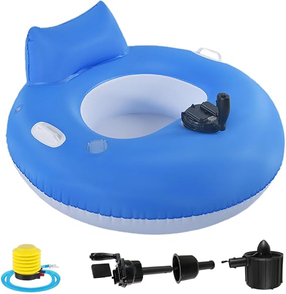 Inflatable Lounge Tube Electric Water Tubing Raft for Adults