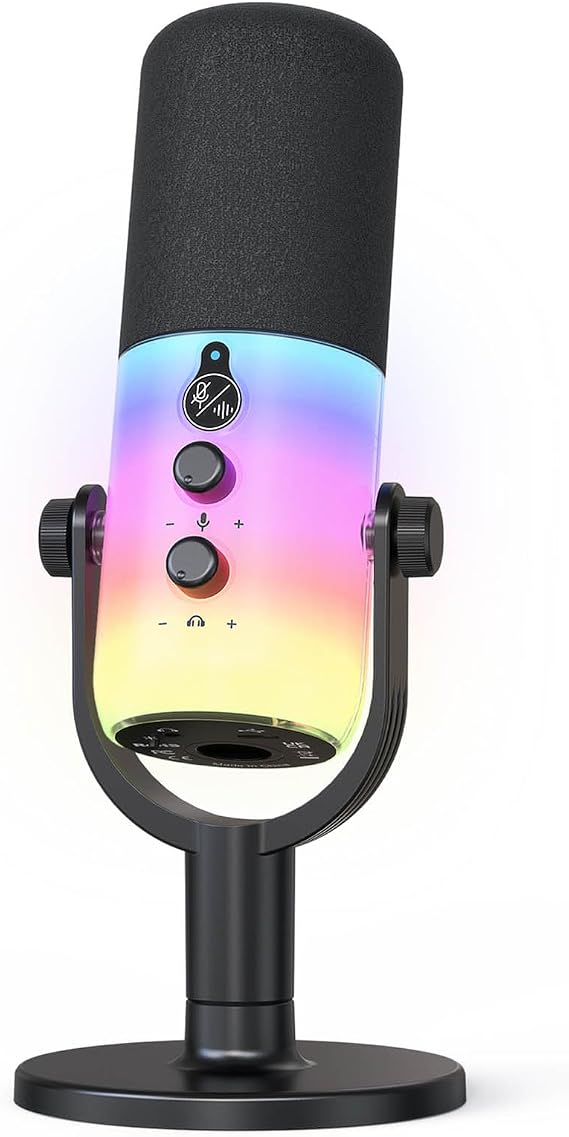 コンテンツ クリエーター ピックアップ プロフェッショナル Xlr Usb 接続 対ビート ベース 変更可能 周囲の照明 Usb/xlr ポッドキャスティング ピックアップ 変更可能