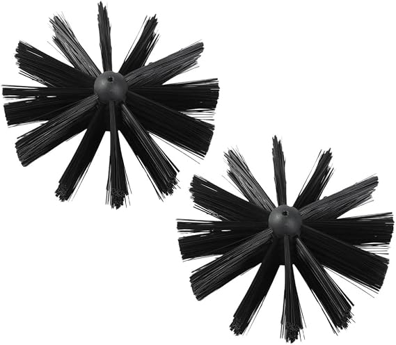 Chimney Cleaning Brush Kit 2Pcs Flexible Plastic Dryer Duct Fireplace Vent Sweep Tool for Range Hoods and Woodstove Maintenance