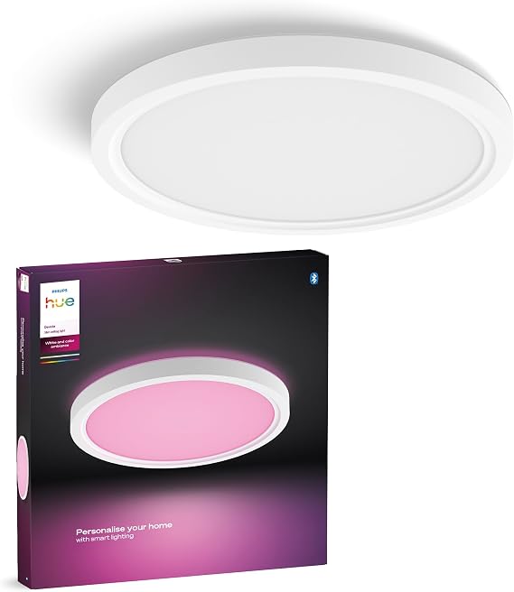 Philips Hue Devote Slim Ceiling Light, S, 291mm Round, White