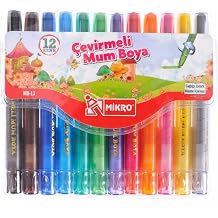 Mikro Mb-13 Çevirmeli Mum Boya 12'li